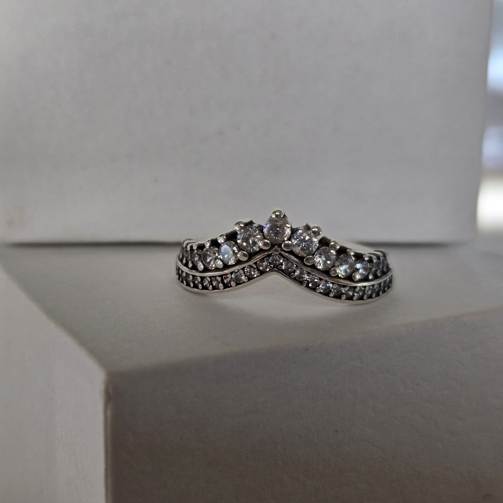 Silver Chevron Ring
